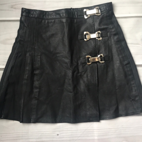UGR Dresses & Skirts - Black leather MGR mini skirt size small